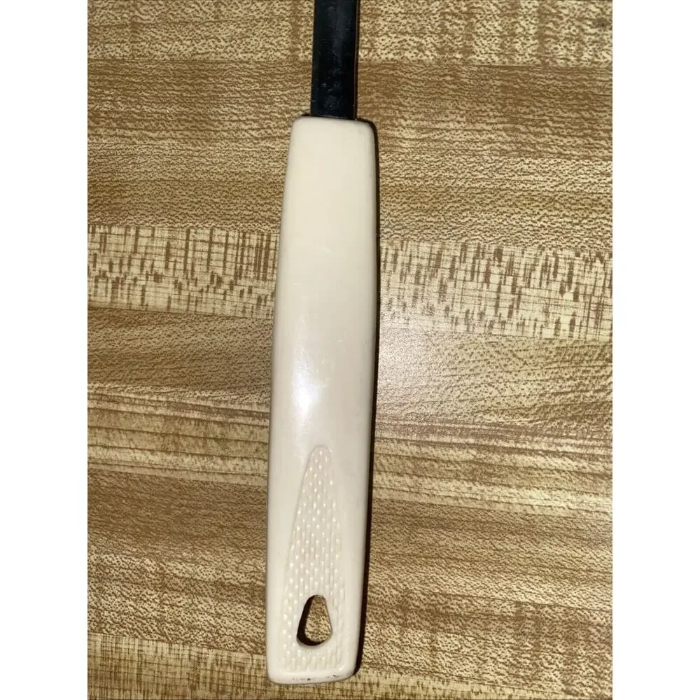 Vintage Koco White Handle Stainless Slotted Spatula 13” Japan EKCO Style